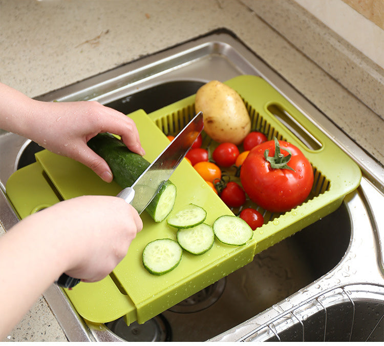 Sink drain cutting board & Plastic cutting board & Fruit plate kitchen tools